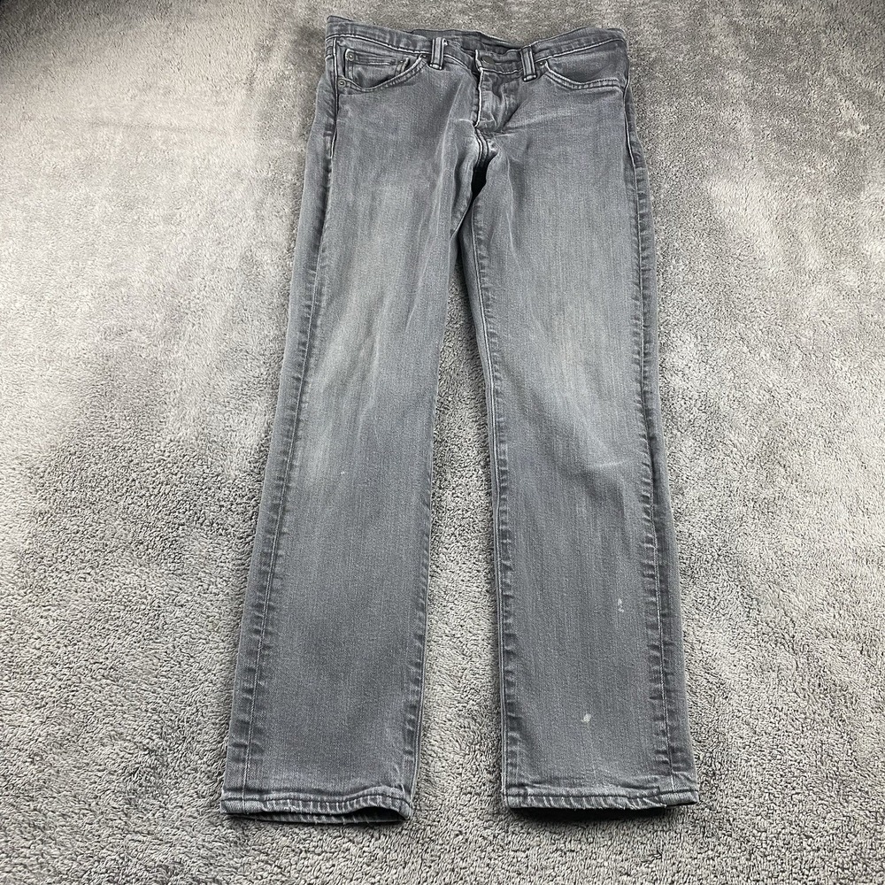 Levis 511 Slim Straight Jeans Mens 30x26 Gray Medium Wash Low Rise‎